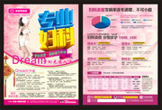 医院妇科DM单页活动彩页