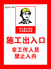 建筑工地施工安全警示牌图片