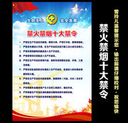 禁火禁烟十大禁令挂图