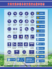 交通道路安全指示标志海报