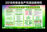 绿色清爽2018年安全生产活动看板