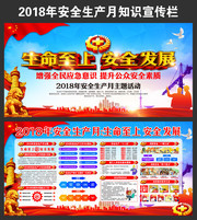 2018安全月主题教育看板下载