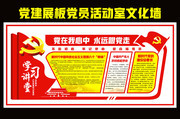 不忘初心牢记使命党员活动室文化墙