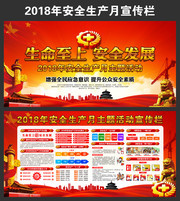 企业安全月活动主题板报设计图