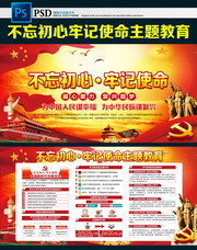 不忘初心牢记使命宣传图片素材