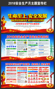 2018安全生产月知识宣传板下载