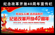 纪念改革开放40周年海报图片素材