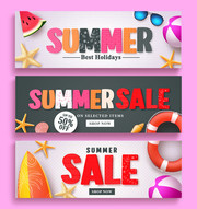 夏日元素banner设计素材