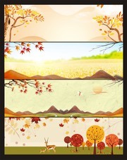 枫叶秋季上新banner背景