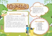 环保宣传手抄报模板
