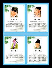 四大诗人学校展板