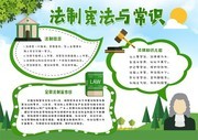 绿色清新法制宪法与常识小报