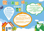 世界清洁地球日手抄报
