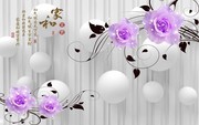 �ִ���Լ3DԲ�򻨻ܼҺ͸��󱳾�ǽ