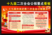 十九届中央纪委二次全会精神展板