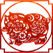2019年猪年喜庆剪纸