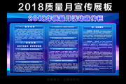 某工地2018质量月宣传展板