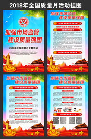 企业质量月主题挂图模板下载