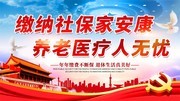 党建风社会保障宣传海报