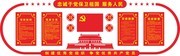 党支部党建文化墙矢量图