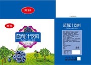  蓝莓汁饮料包装盒模板