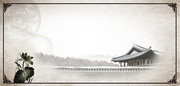 水墨画背景板