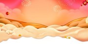 2019猪年烟花春节舞台背景素材
