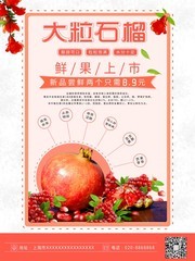 新鲜水果石榴海报