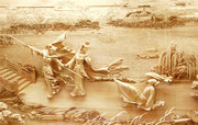 大型古代人物雕刻壁画图片