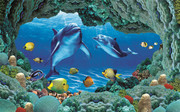 立体海豚海底世界图片