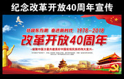 改革开放40周年宣传海报模板
