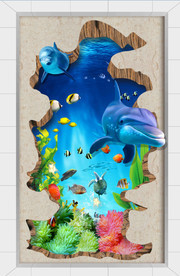 海洋世界3D地贴画图片