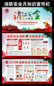 消防安全月展板设计图