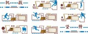 体育文化墙矢量图