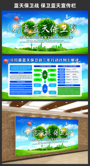 打赢蓝天保卫战三年行动计划解读展板