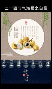 传统节气白露宣传海报