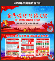 2018消防宣传日展板下载