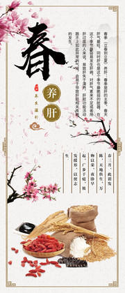春季养生宣传公益展板