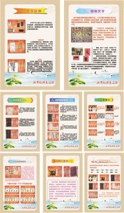 文字演变校园公益展板