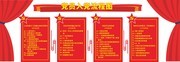 党员入党流程图雕刻展板图片