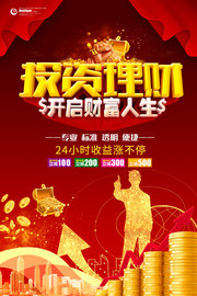 金融投资理财宣传海报图片