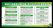 义务教育均衡发展宣传栏图