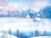 浪漫冬天小雪海报背景