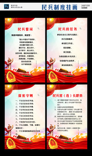 民兵制度挂画设计