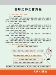 临床药师工作流程医疗展板图片