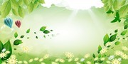 春季绿色花卉背景