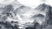 唯美复古古风风景画