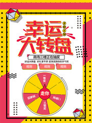 幸运大转盘促销海报