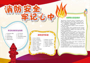 红色消防安全手抄报