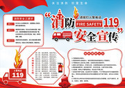 简约清新消防安全宣传手抄报